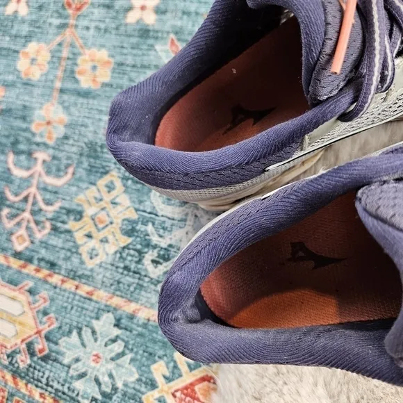 Mizuno Wave Rider 21 Womens Size 7.5 Running Shoes Gray Blue Orange