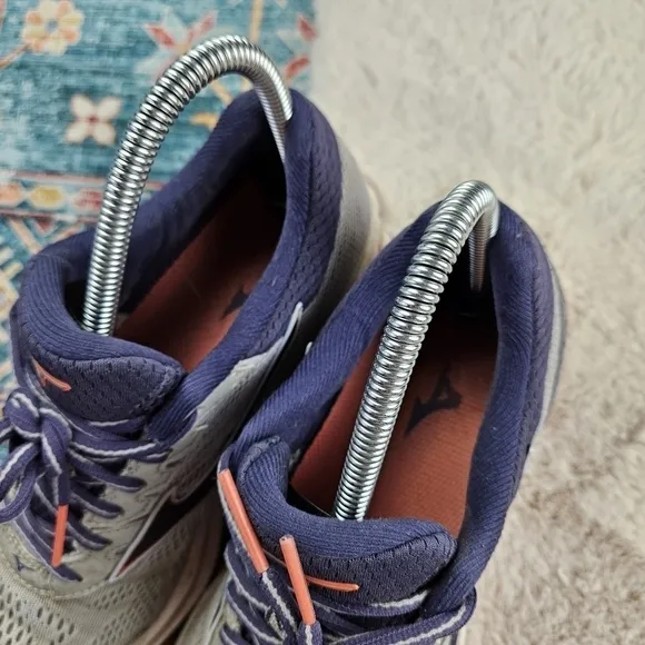 Mizuno Wave Rider 21 Womens Size 7.5 Running Shoes Gray Blue Orange