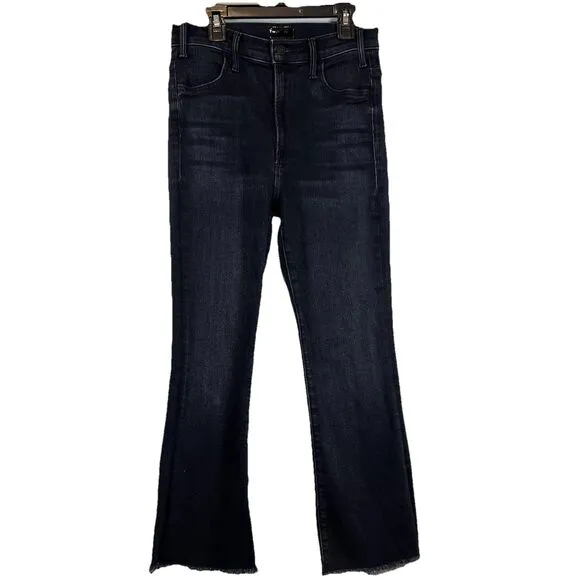 MOTHER lil' hustler ankle fray encounters at night black Raw Frayed Hem size 26