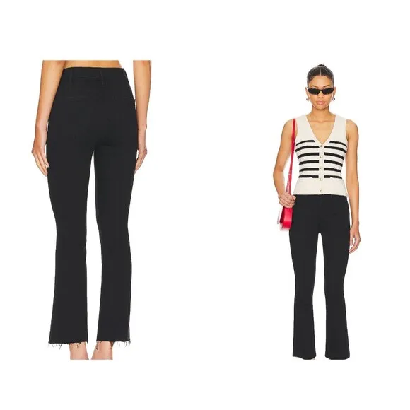 MOTHER lil' hustler ankle fray encounters at night black Raw Frayed Hem size 26