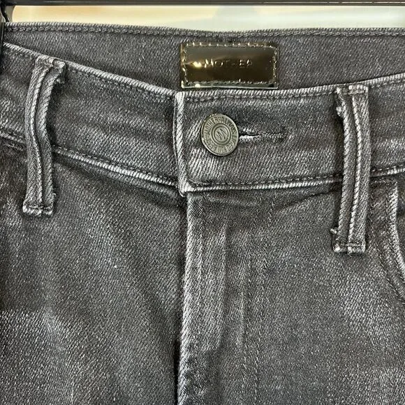 MOTHER lil' hustler ankle fray encounters at night black Raw Frayed Hem size 26