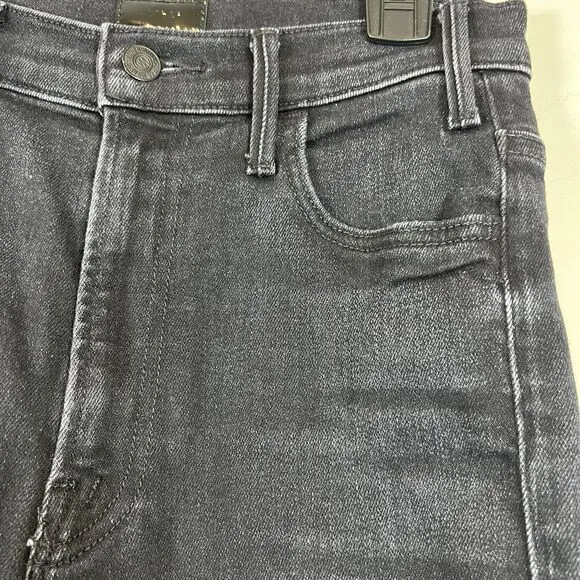 MOTHER lil' hustler ankle fray encounters at night black Raw Frayed Hem size 26