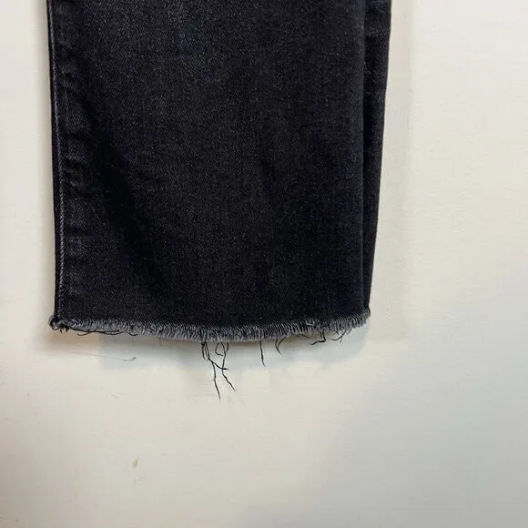 MOTHER lil' hustler ankle fray encounters at night black Raw Frayed Hem size 26