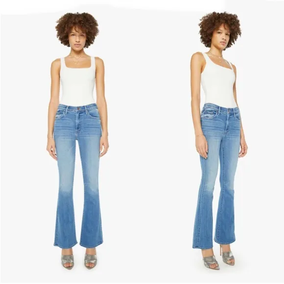 Mother The Weekender in Layover Denim Boot cut flare Mid Rise size 31