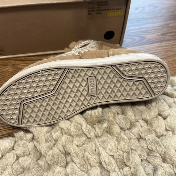 Mou Women's Tan Shearling Shoes -40