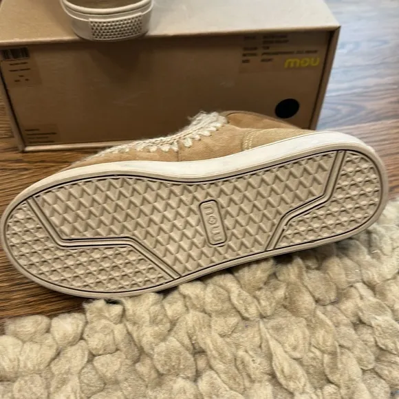 Mou Women's Tan Shearling Shoes -40