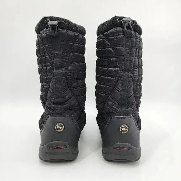 Mountrek Lisa Quilted Insulated Nylon Woman's Snow Boots Black Size 7.5
