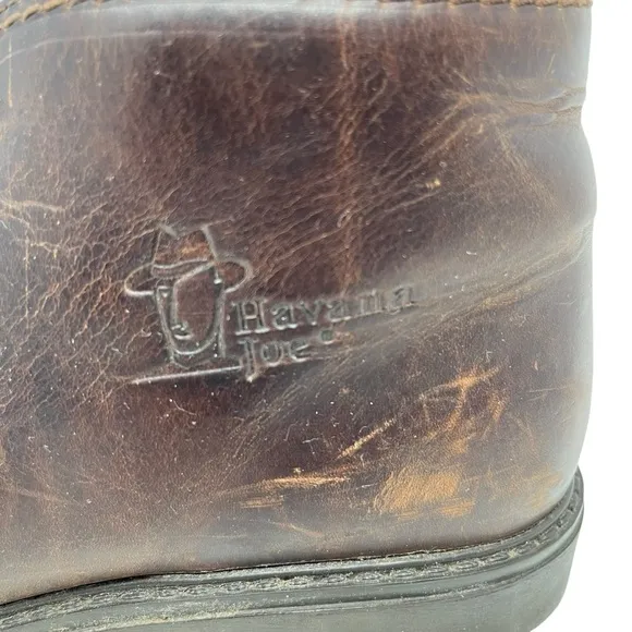 MR PANAMA Jack Havana Joe Brown Leather Ankle Lace Up Boots 40 Waxy Waterproof
