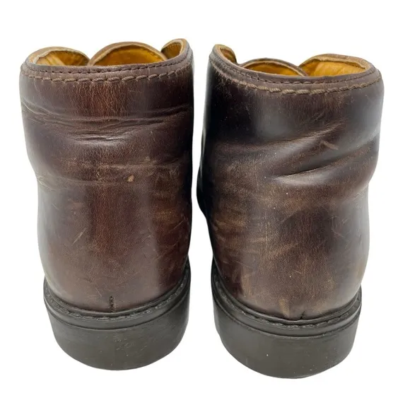 MR PANAMA Jack Havana Joe Brown Leather Ankle Lace Up Boots 40 Waxy Waterproof