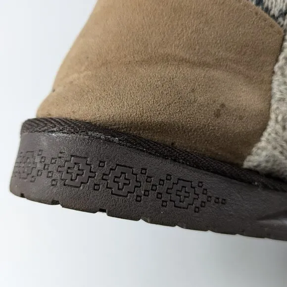 Muk Luks Womens Size 9 Slipper Boots Cozy Essentials Reliable Milwaukee Faux Fur