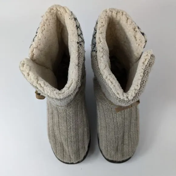 Muk Luks Womens Size 9 Slipper Boots Cozy Essentials Reliable Milwaukee Faux Fur