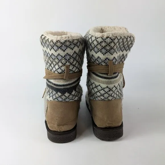 Muk Luks Womens Size 9 Slipper Boots Cozy Essentials Reliable Milwaukee Faux Fur