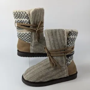 Muk Luks Womens Size 9 Slipper Boots Cozy Essentials Reliable Milwaukee Faux Fur