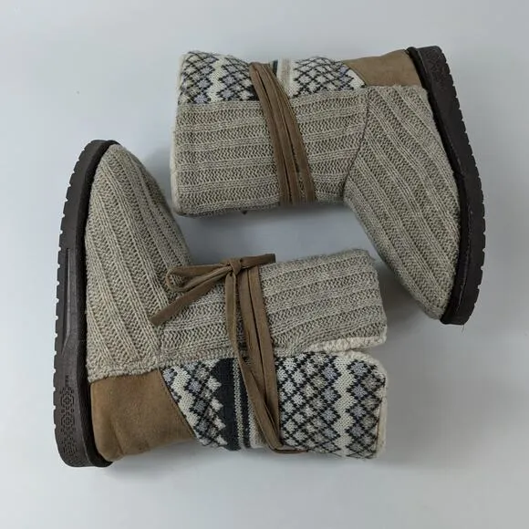 Muk Luks Womens Size 9 Slipper Boots Cozy Essentials Reliable Milwaukee Faux Fur