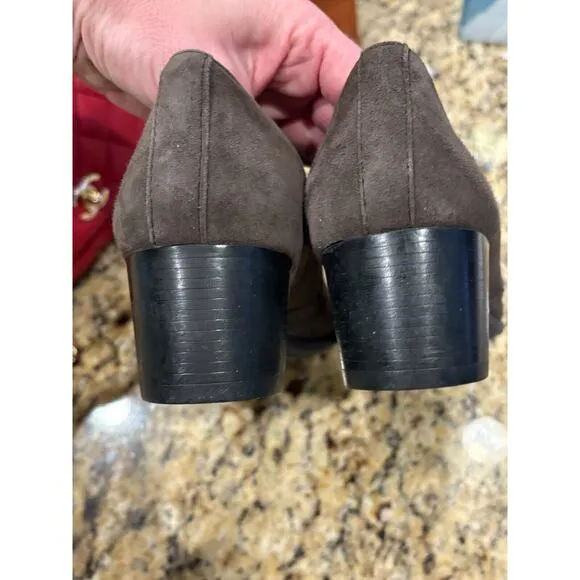 MUNRO ANNEE Taupe suede leather size 7.5 heel professional career comfort shoes
