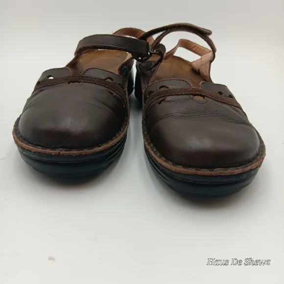 Naot Gardenia Mary Jane Comfort Sandals Brown Leather Size EU 40