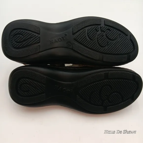 Naot Gardenia Mary Jane Comfort Sandals Brown Leather Size EU 40