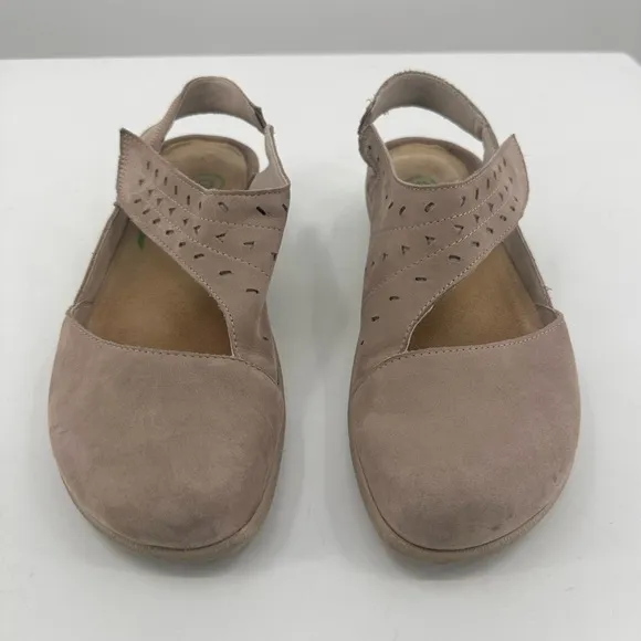 NAOT Kapua Stone Nubuck Leather Slingback Mary Jane Comfort Shoe EU 39