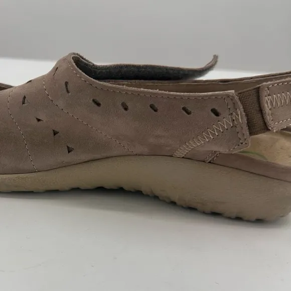 NAOT Kapua Stone Nubuck Leather Slingback Mary Jane Comfort Shoe EU 39