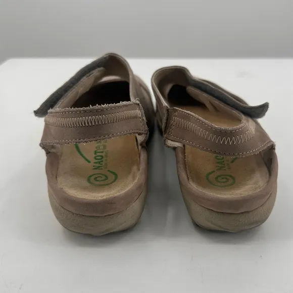 NAOT Kapua Stone Nubuck Leather Slingback Mary Jane Comfort Shoe EU 39