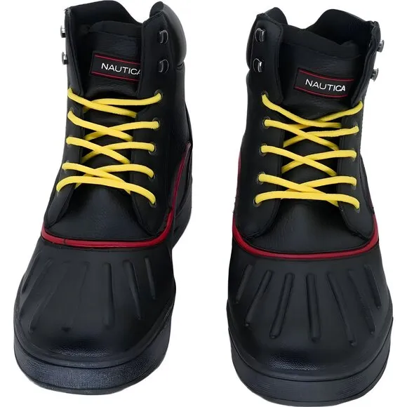 Nautica Men's Insulated Lace-Up Duck Boots, Weather-Resistant, Size 11
