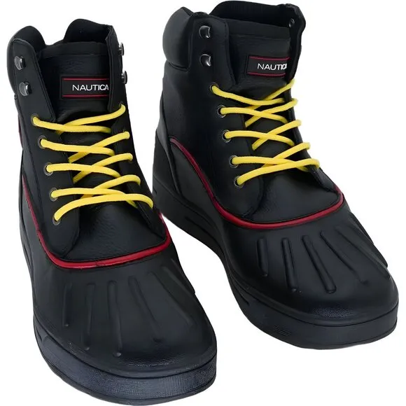 Nautica Men's Insulated Lace-Up Duck Boots, Weather-Resistant, Size 11