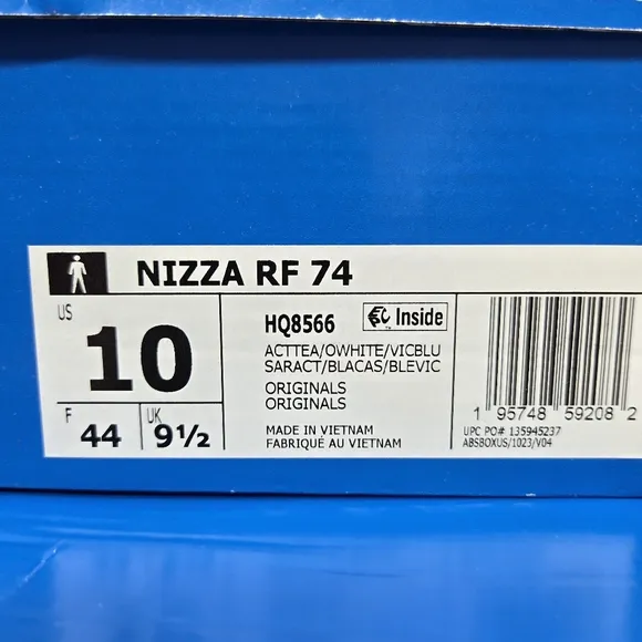 New adidas Lifestyle Nizza RF 74 Active Teal Off White Men's Shoes Size 10