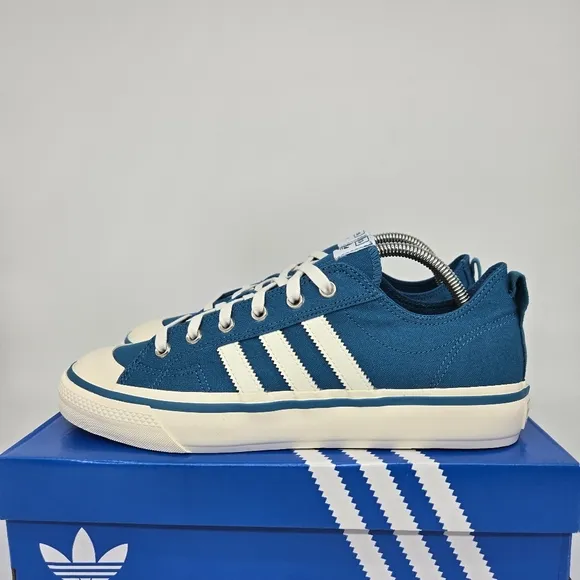 New adidas Lifestyle Nizza RF 74 Active Teal Off White Men's Shoes Size 11.5