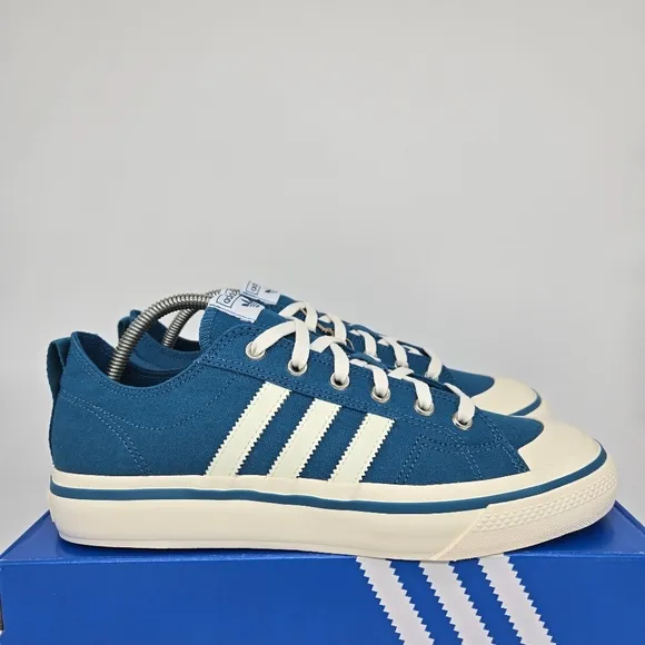 New adidas Lifestyle Nizza RF 74 Active Teal Off White Men's Shoes Size 11.5
