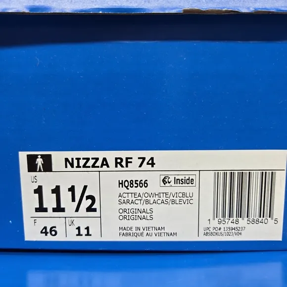New adidas Lifestyle Nizza RF 74 Active Teal Off White Men's Shoes Size 11.5