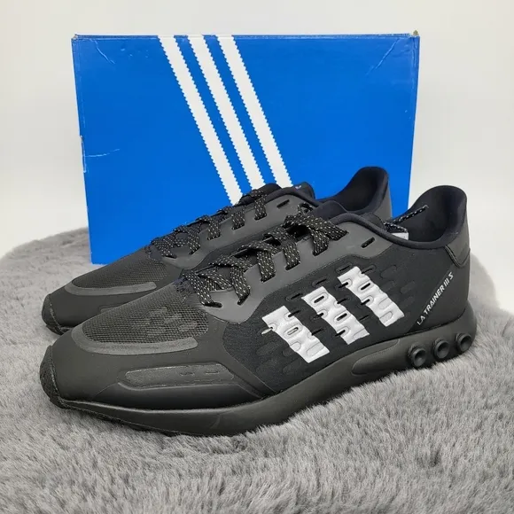 New Adidas Originals La Trainer 3 III Men's Training Shoes Black Size 9.5