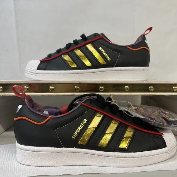 NEW Adidas Originals Superstar Chinese New Year Of Ox Black S24184 Gold Men 5.5