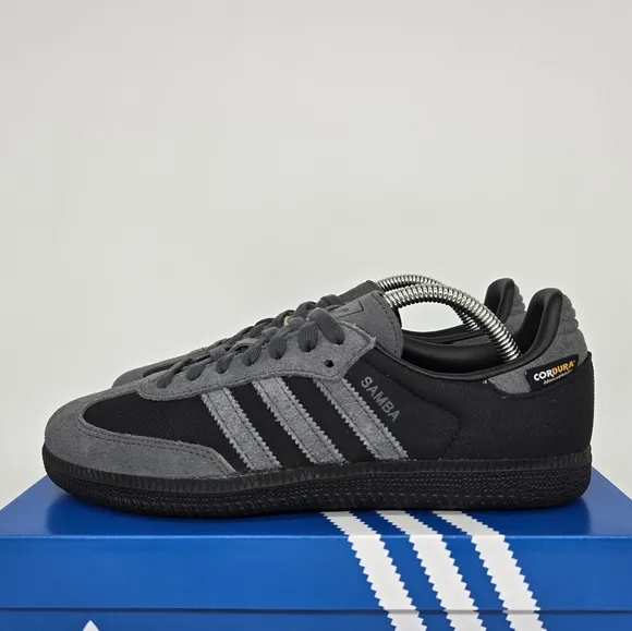 New adidas Samba OG Core Black Grey Cordura Men's Shoes Size 6.5