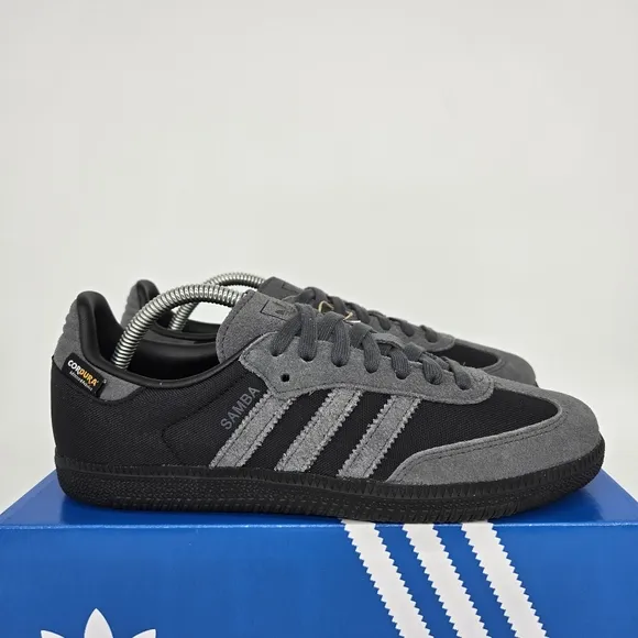 New adidas Samba OG Core Black Grey Cordura Men's Shoes Size 6