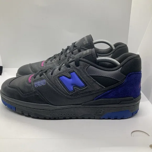 New Balance 550 Miami Nights Mens 10 Black Purple Shoes Sneakers BB550SSB