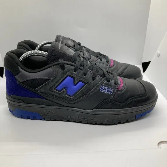 New Balance 550 Miami Nights Mens 10 Black Purple Shoes Sneakers BB550SSB