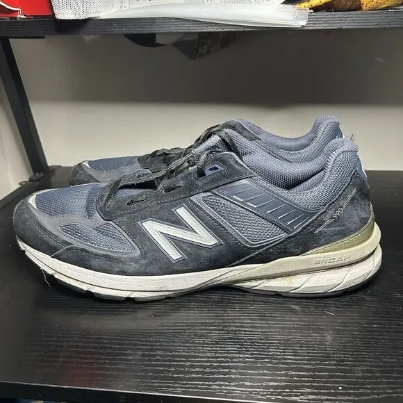 New Balance 990v5 Shoes Mens Size 16 2A Navy Blue Made In USA Sneakers M990NV5