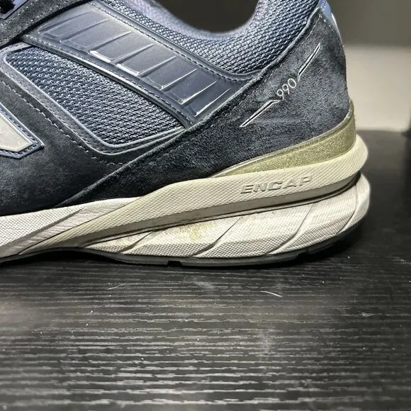 New Balance 990v5 Shoes Mens Size 16 2A Navy Blue Made In USA Sneakers M990NV5
