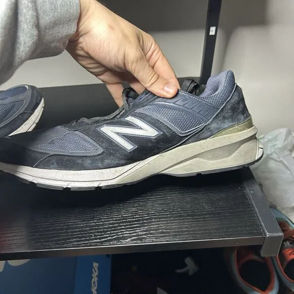 New Balance 990v5 Shoes Mens Size 16 2A Navy Blue Made In USA Sneakers M990NV5