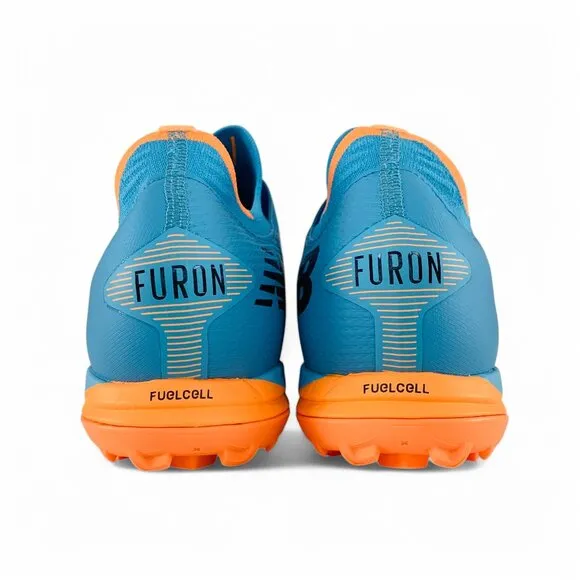 New Balance Furon Pro TF v7  Blue Orange Wide 2E Turf Men's Soccer Shoes SF1TS75