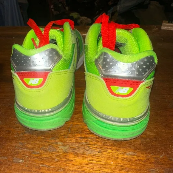 New Balance Kids' Neon Green and Red Sneakers Size 4 “Festival”