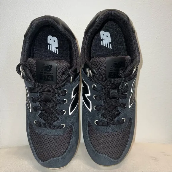 New Balance Kids Sneakers 574 Leisure-lace Up Charcoal Black Unisex Boys 5.5 NEW