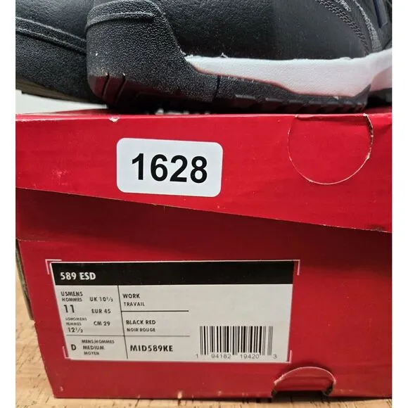 New Balance Men's 11D‎ Comp Toe 589v1 Industrial Shoes Black/Red