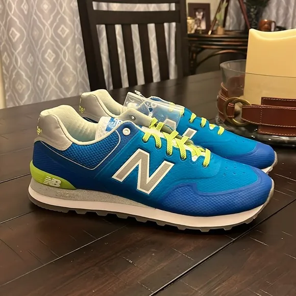 New Balance Reengineered 574 MTL574AL shoes sneakers new blue Mens Size 9.5