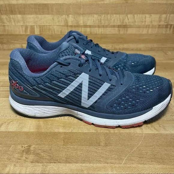 New Balance Mens 860 V9 Blue Running Shoes Sneakers M860PF9 Size 12D