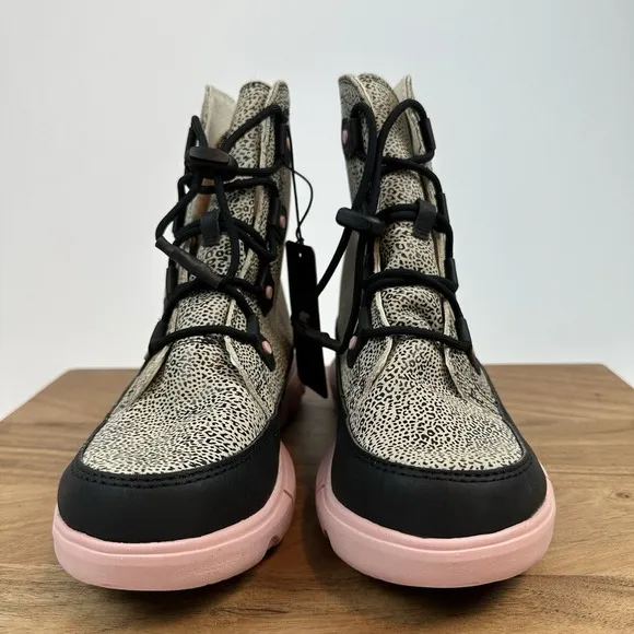 New Big Kids Sorel Explorer Lace Waterproof Suede Winter Snow Boots Size 6 Y