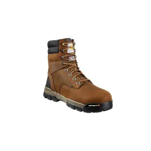 NEW CARHARTT men's insulated 8&quot; soft toe work boots in brown