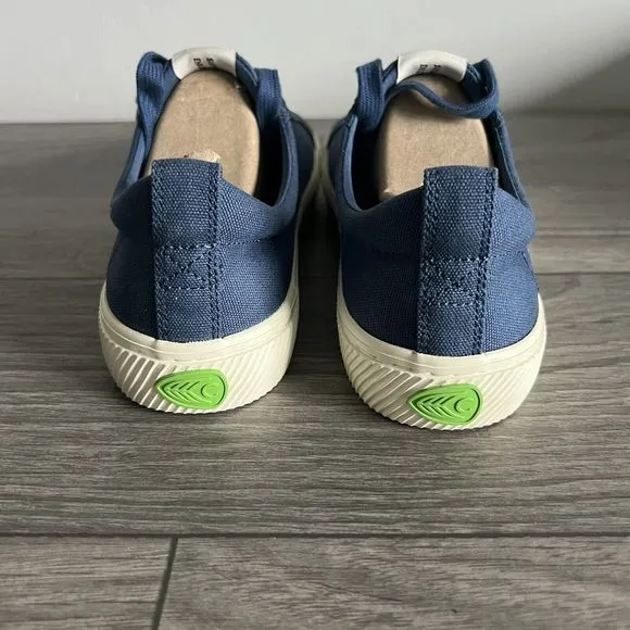 New Cariuma OCA Low Shadow Blue Canvas Sneakers Shoes Womens 8.5 Mens 7‎