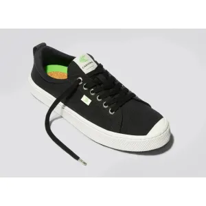 NEW Cariuma Oca Low Top Lace Up Canvas Sneakers Shoes Black Unisex W8.5 M7