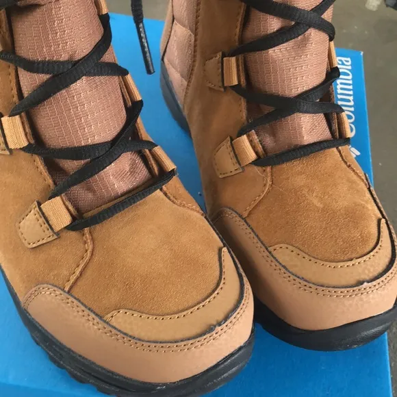 New COLUMBIA Ice Maiden ll Tan Black  Insulated Winter Boots